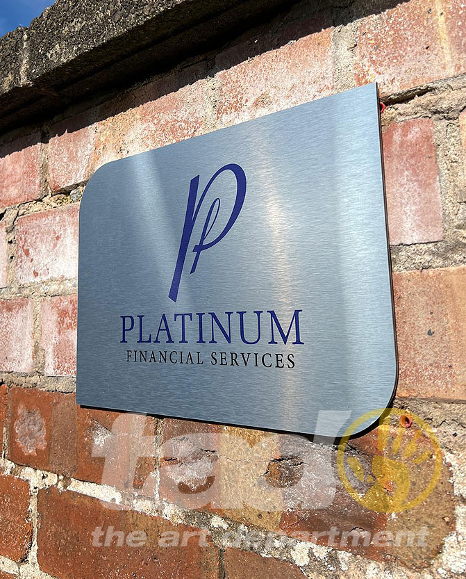 brushed sign